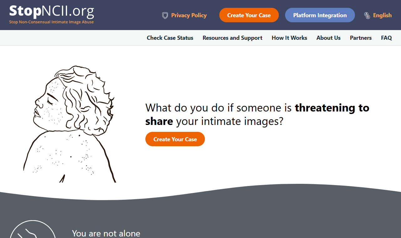 StopNCII.org, a free tool that helps adults stop intimate images spreading on partner platforms